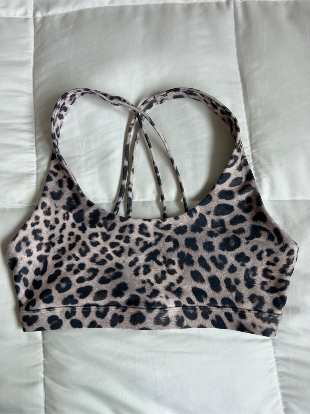 Spiritual gangster Leopard Print Strappy Sports Bra & Legging Set - Picture 7 of 10
